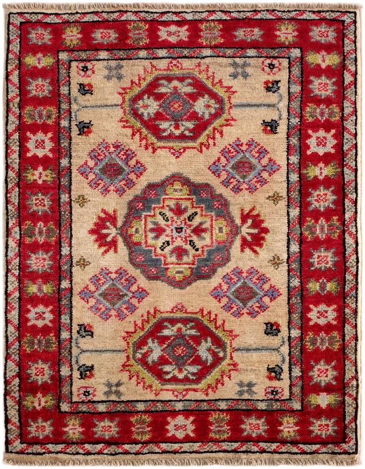 Detail image of 1' 11 x 2' 10 Hand Knotted Kazak Rug