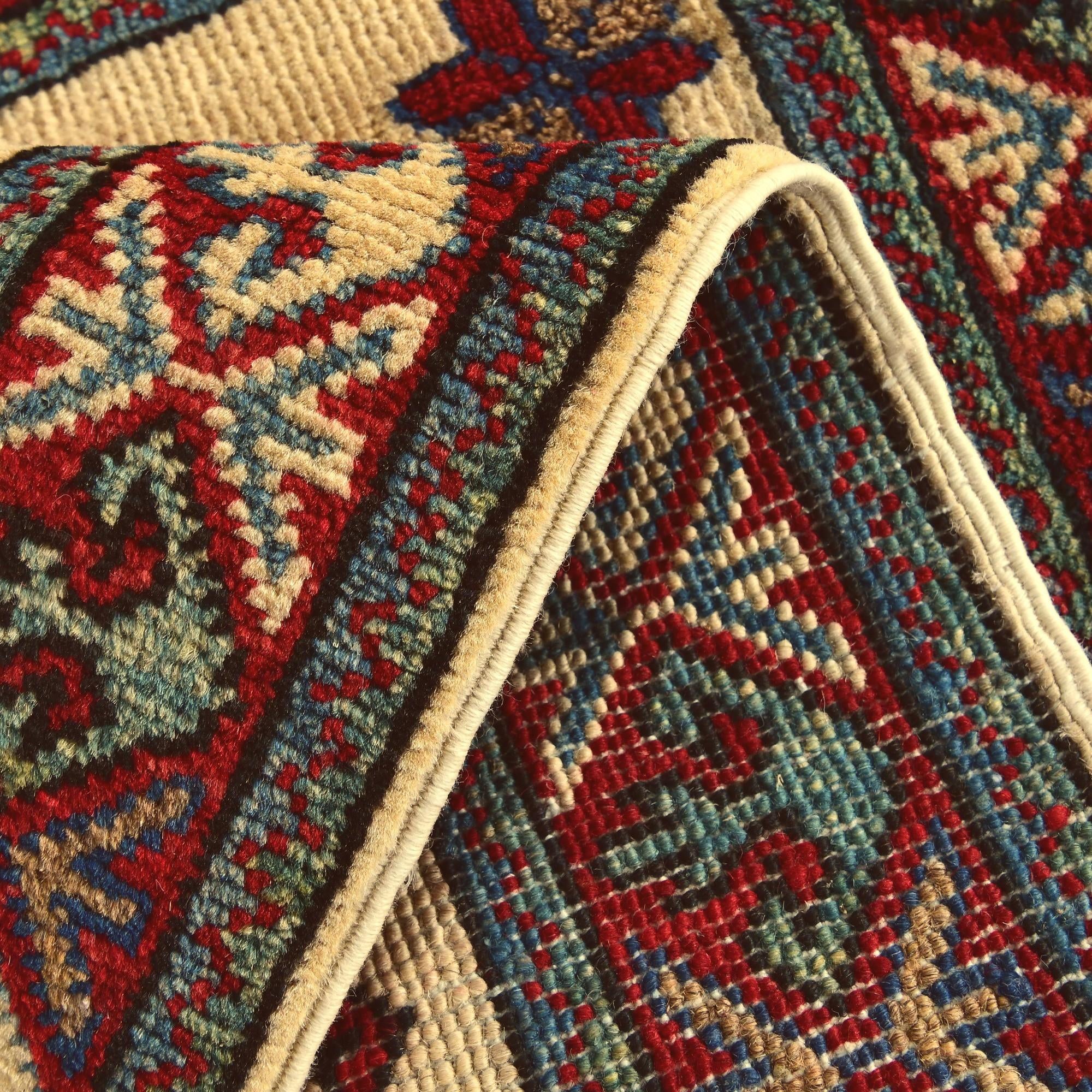 1' 11 x 3' 3 Hand Knotted Kazak Rug