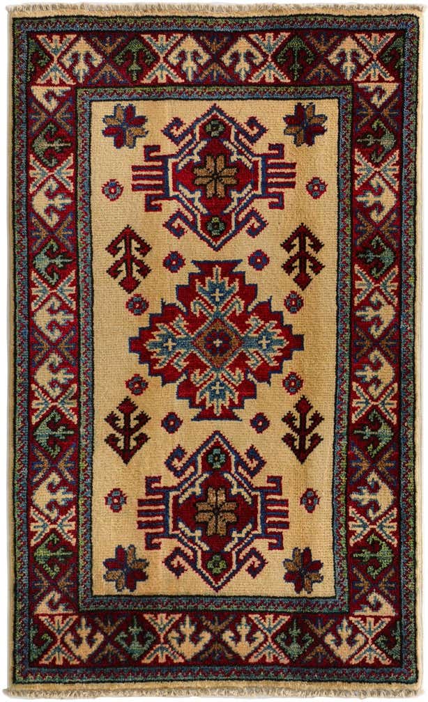 1' 11 x 3' 3 Hand Knotted Kazak Rug