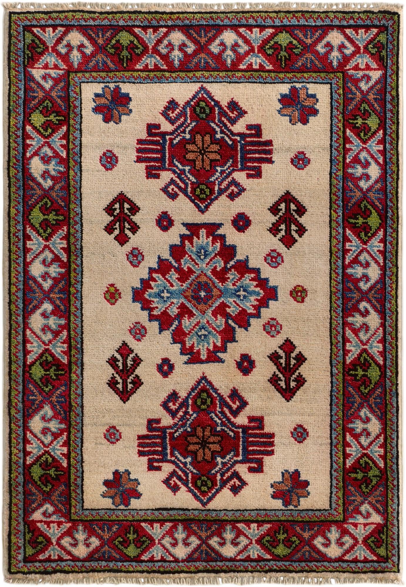 2' 2 x 3' Hand Knotted Kazak Rug