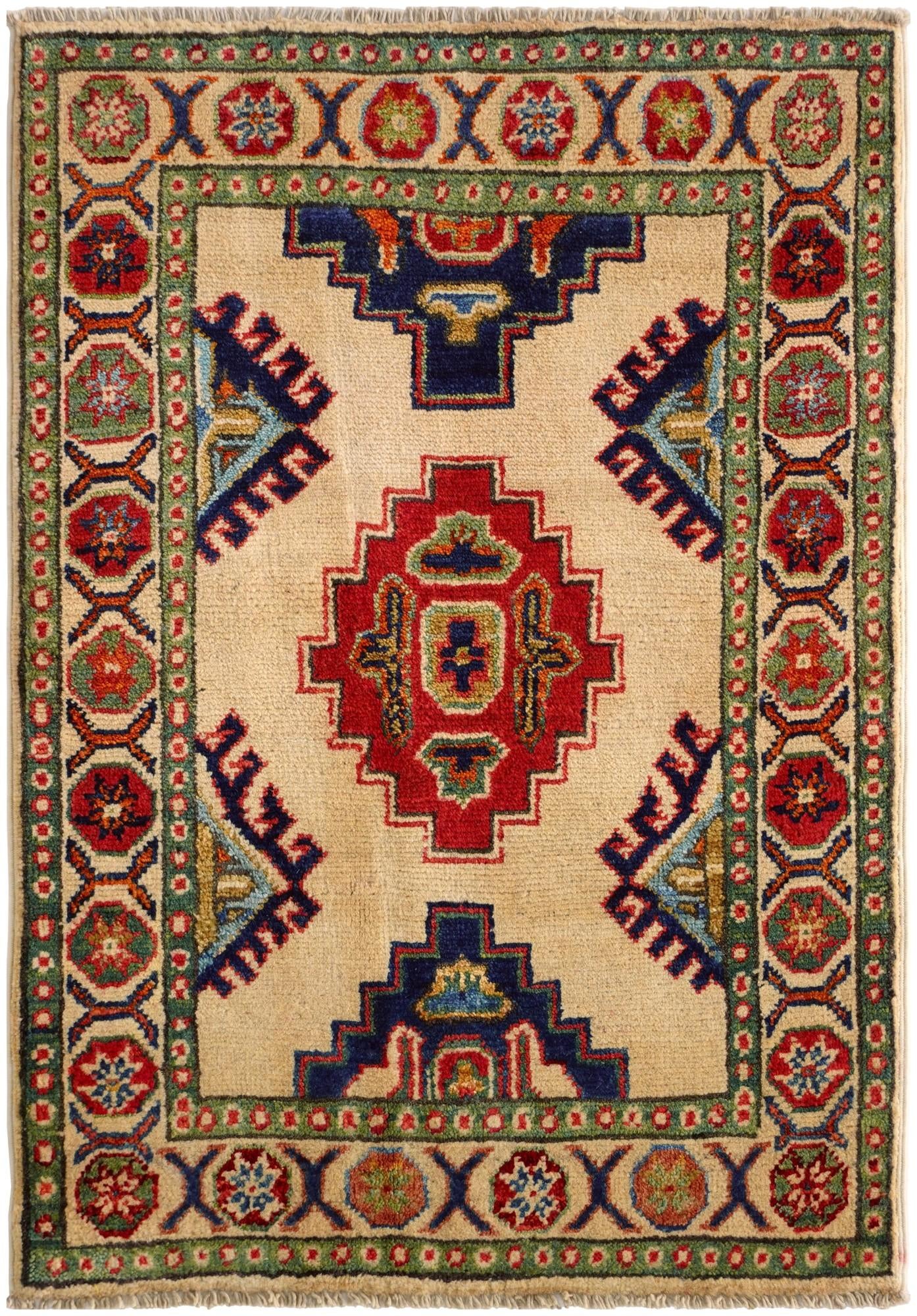 2' x 2' 9 Hand Knotted Kazak Rug