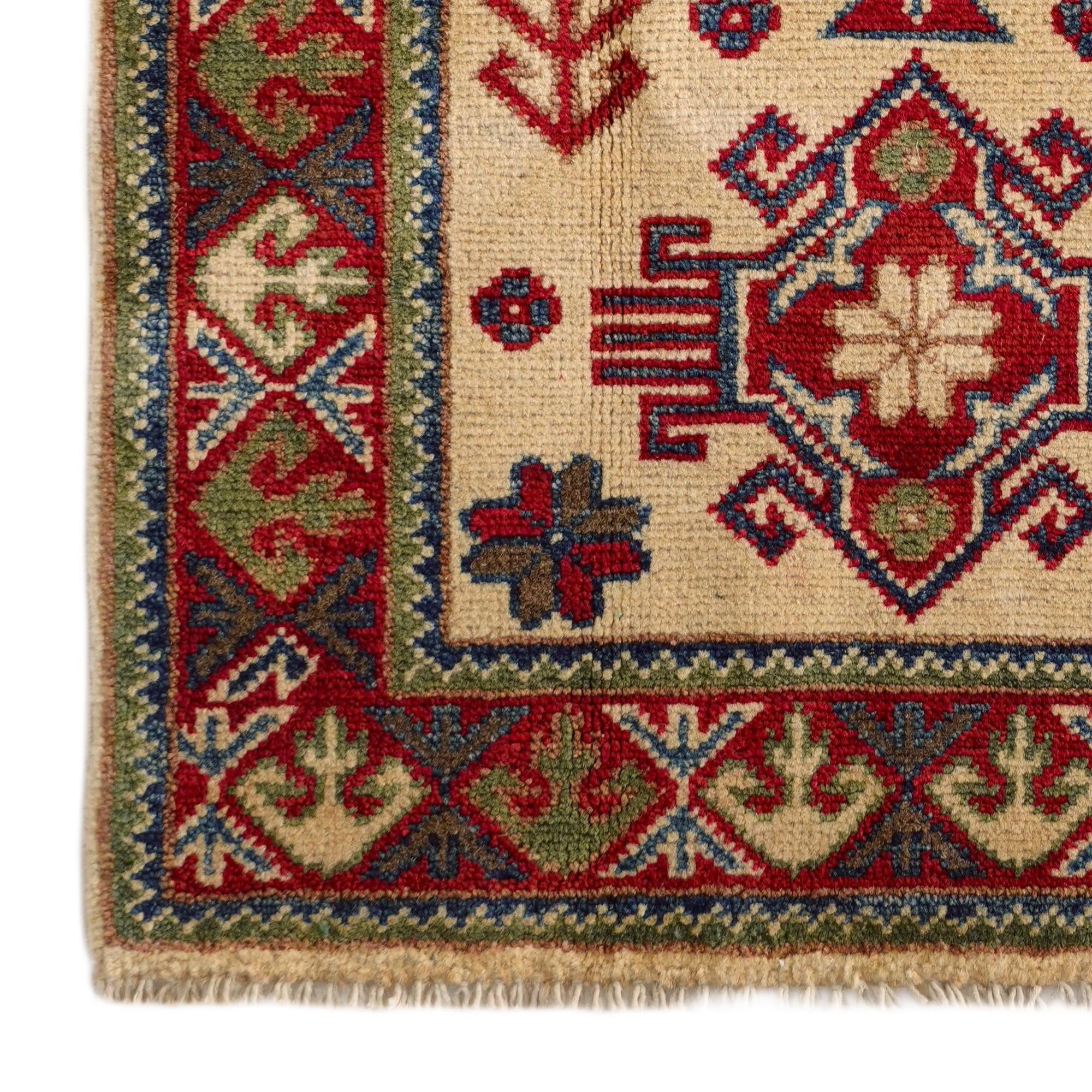 2' x 3' Hand Knotted Kazak Rug