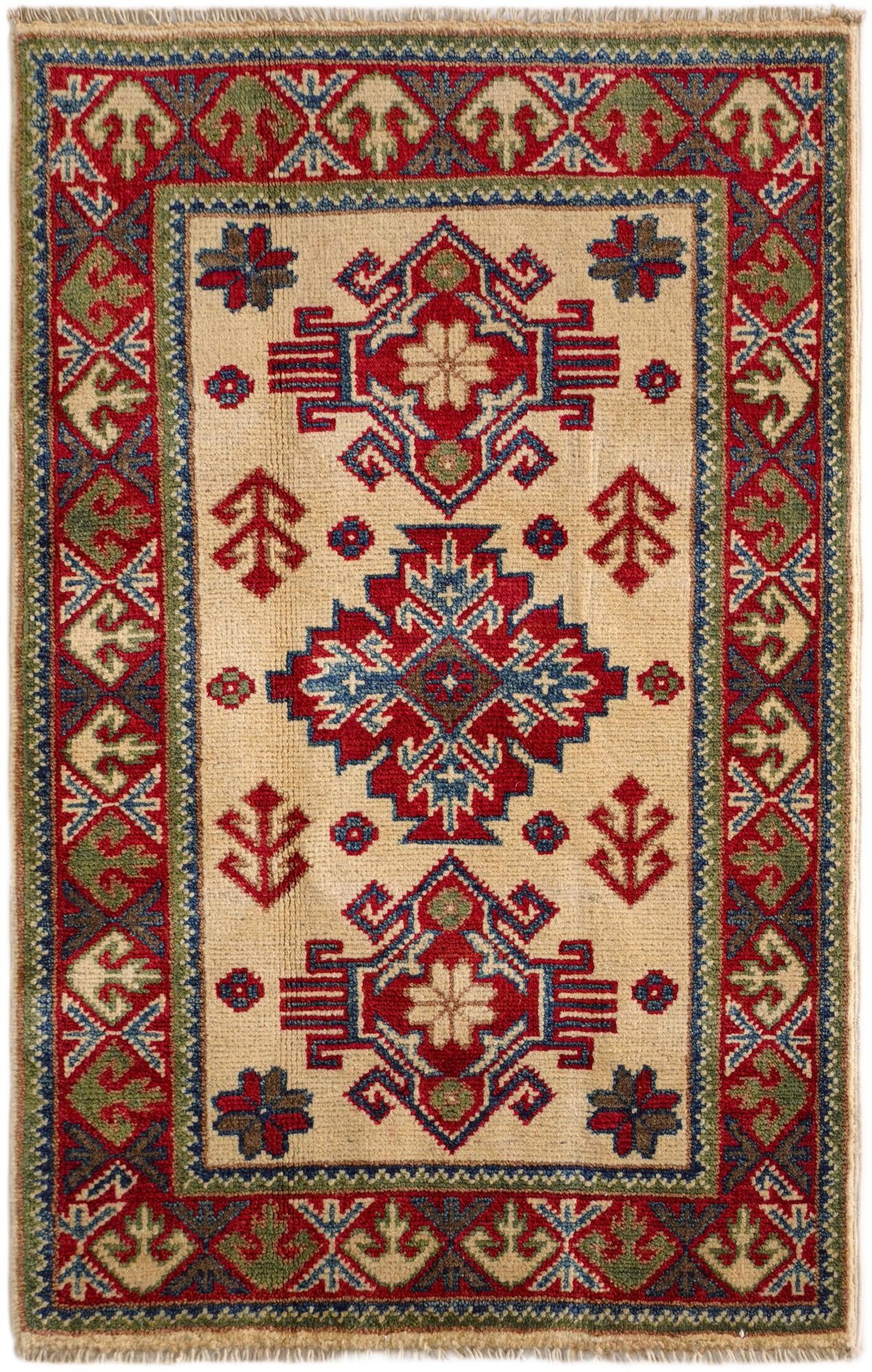 2' x 3' Hand Knotted Kazak Rug