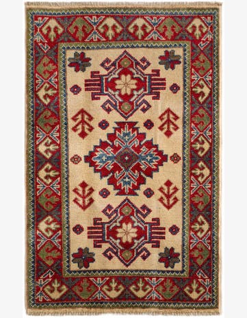 2' x 3' Hand Knotted Kazak Rug