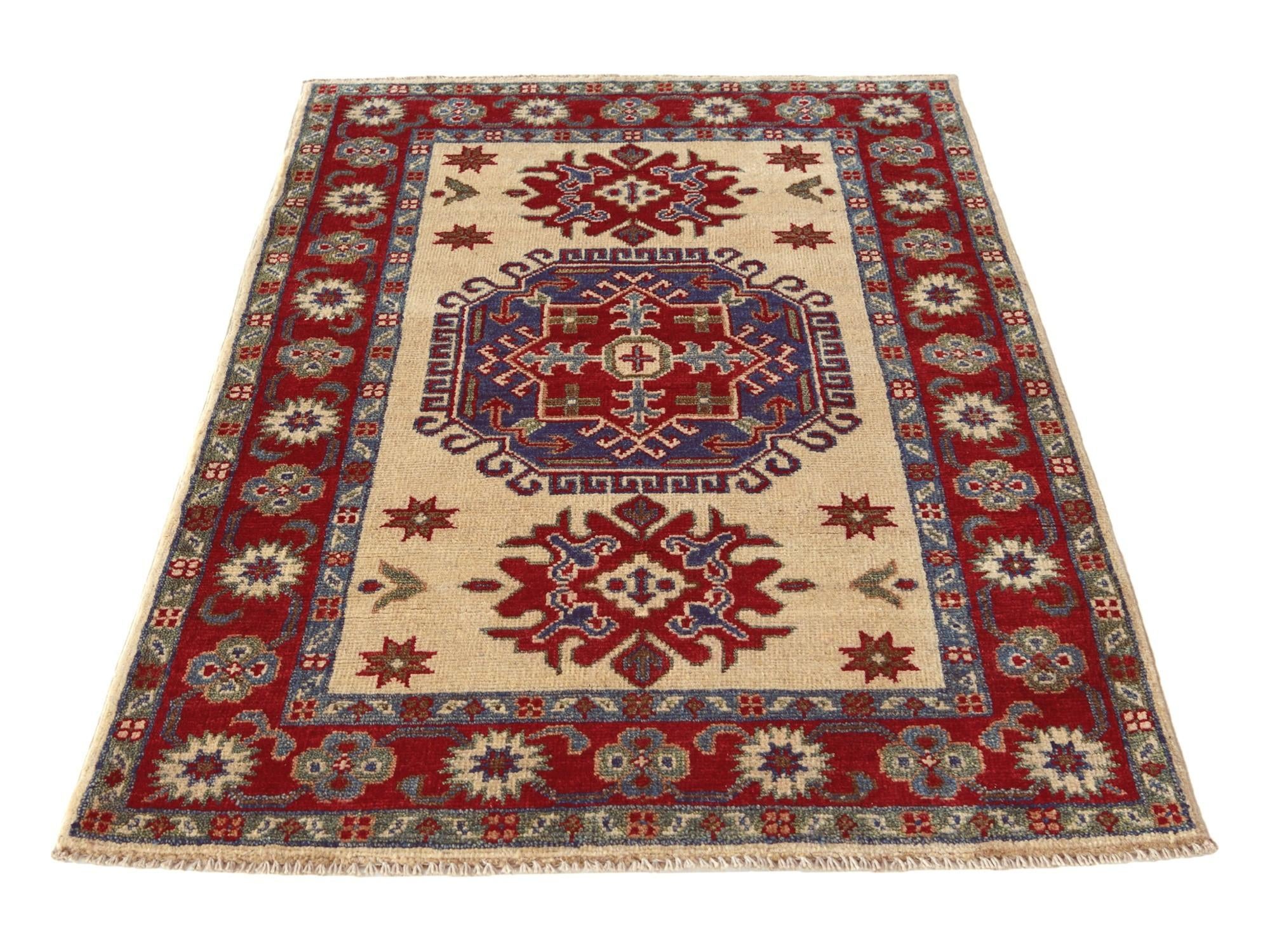 2' 8 x 4' 1 Hand Knotted Kazak Rug