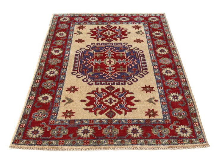 Detail image of 2' 8 x 4' 1 Hand Knotted Kazak Rug