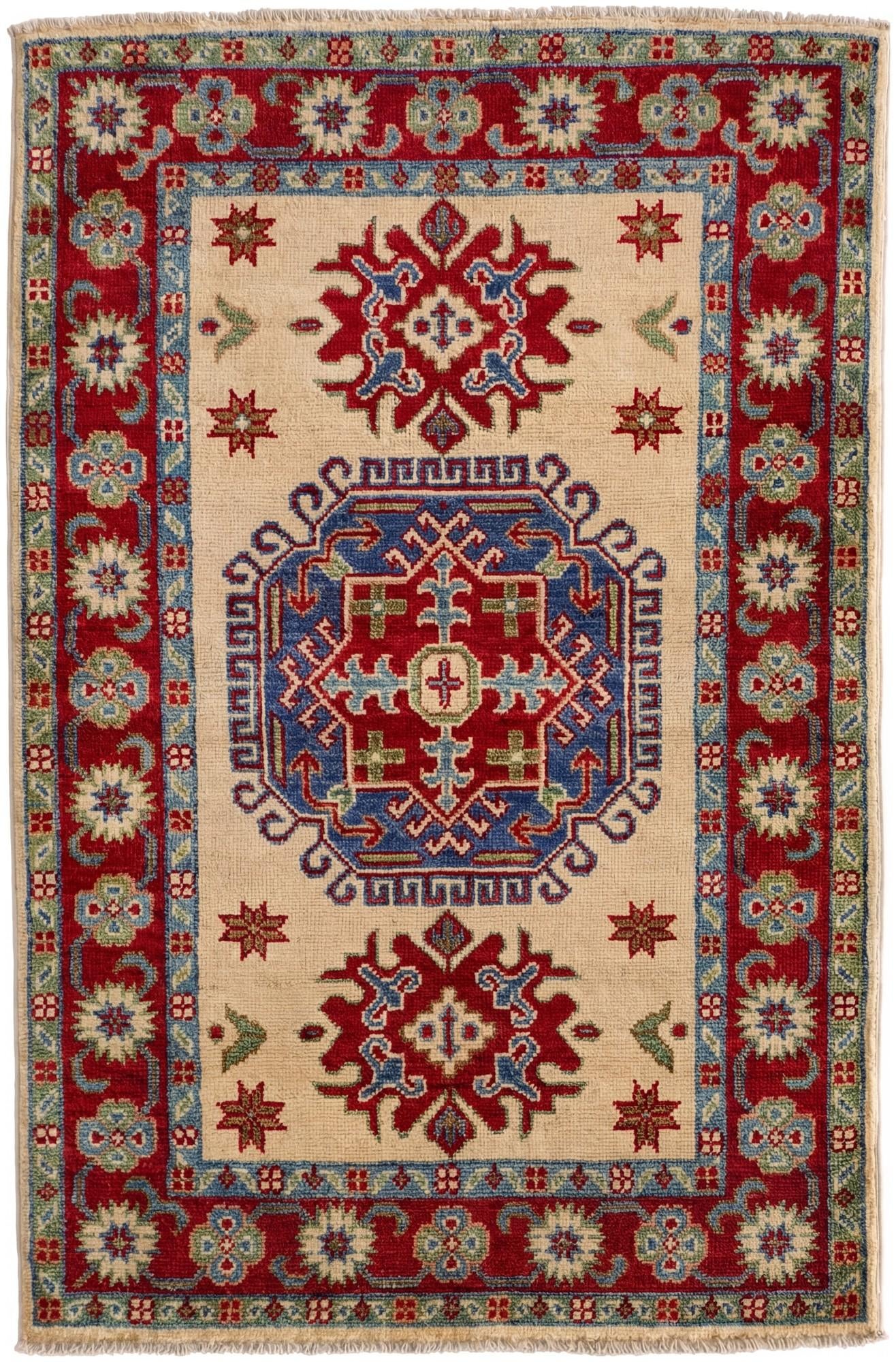 2' 8 x 4' 1 Hand Knotted Kazak Rug