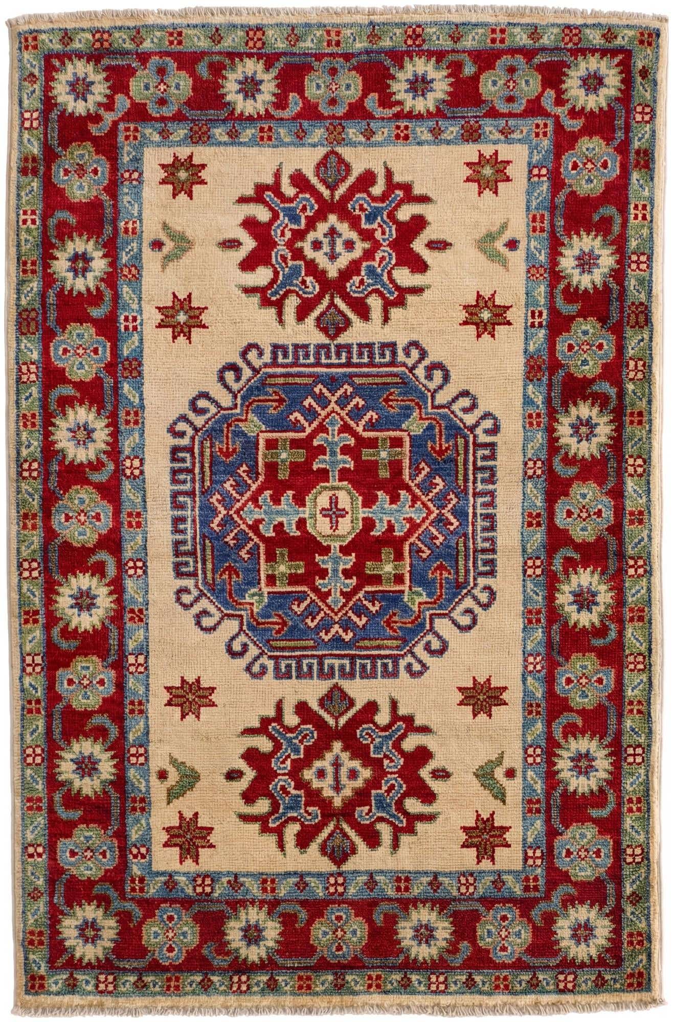 2' 8 x 4' 1 Hand Knotted Kazak Rug