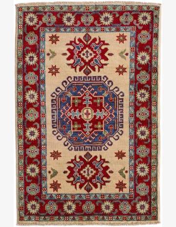 2' 8 x 4' 1 Hand Knotted Kazak Rug