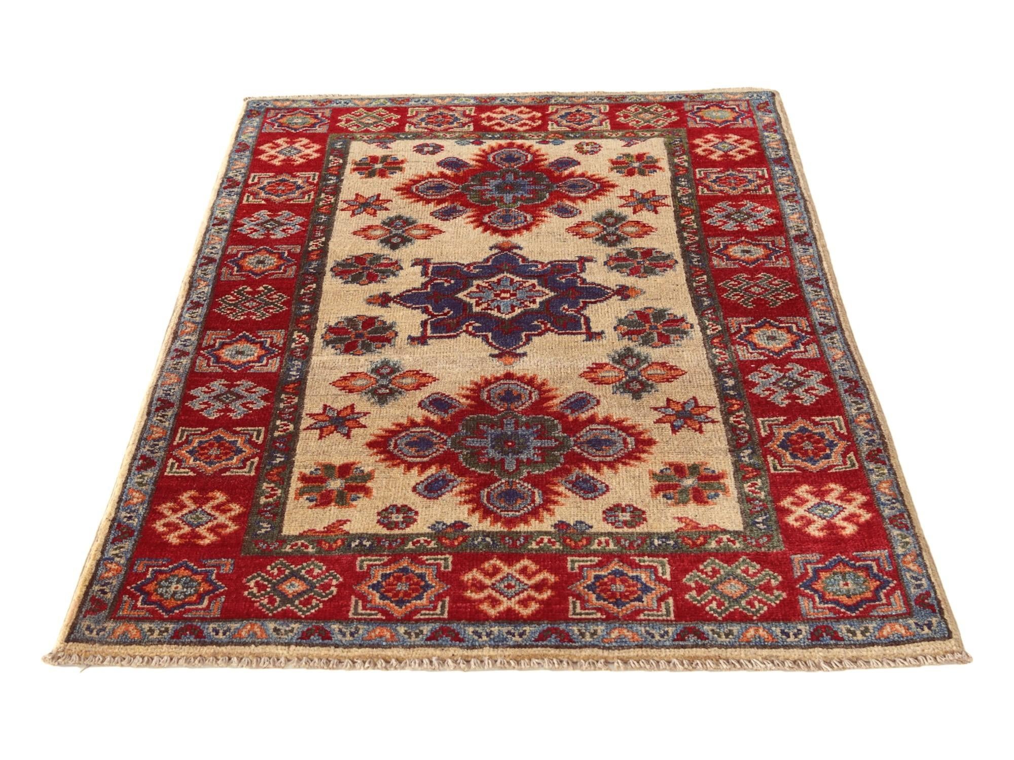 2' 8 x 4' Hand Knotted Kazak Rug