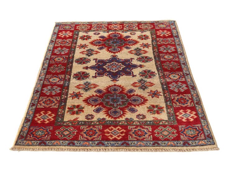 Detail image of 2' 8 x 4' Hand Knotted Kazak Rug