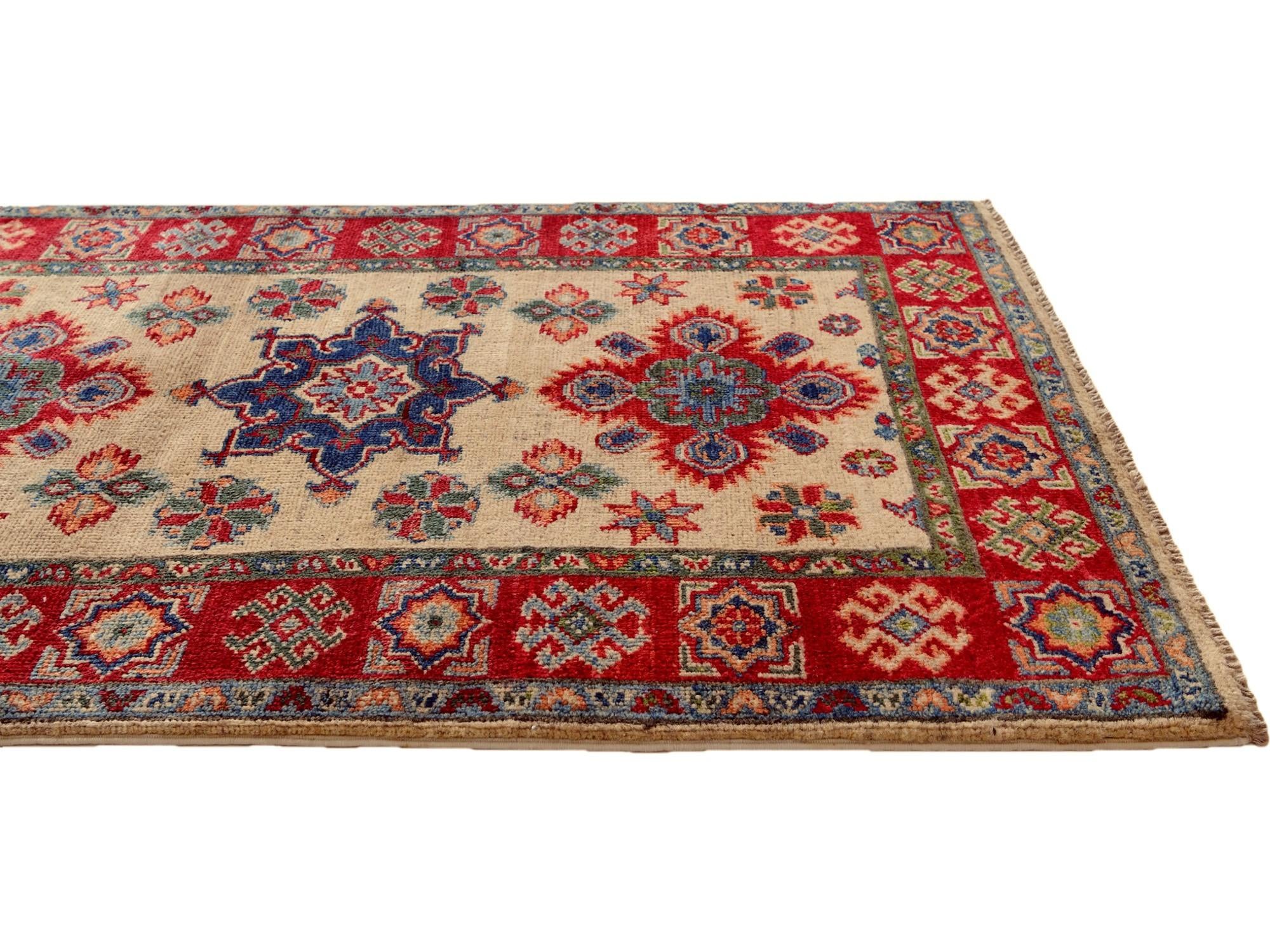 2' 8 x 4' Hand Knotted Kazak Rug
