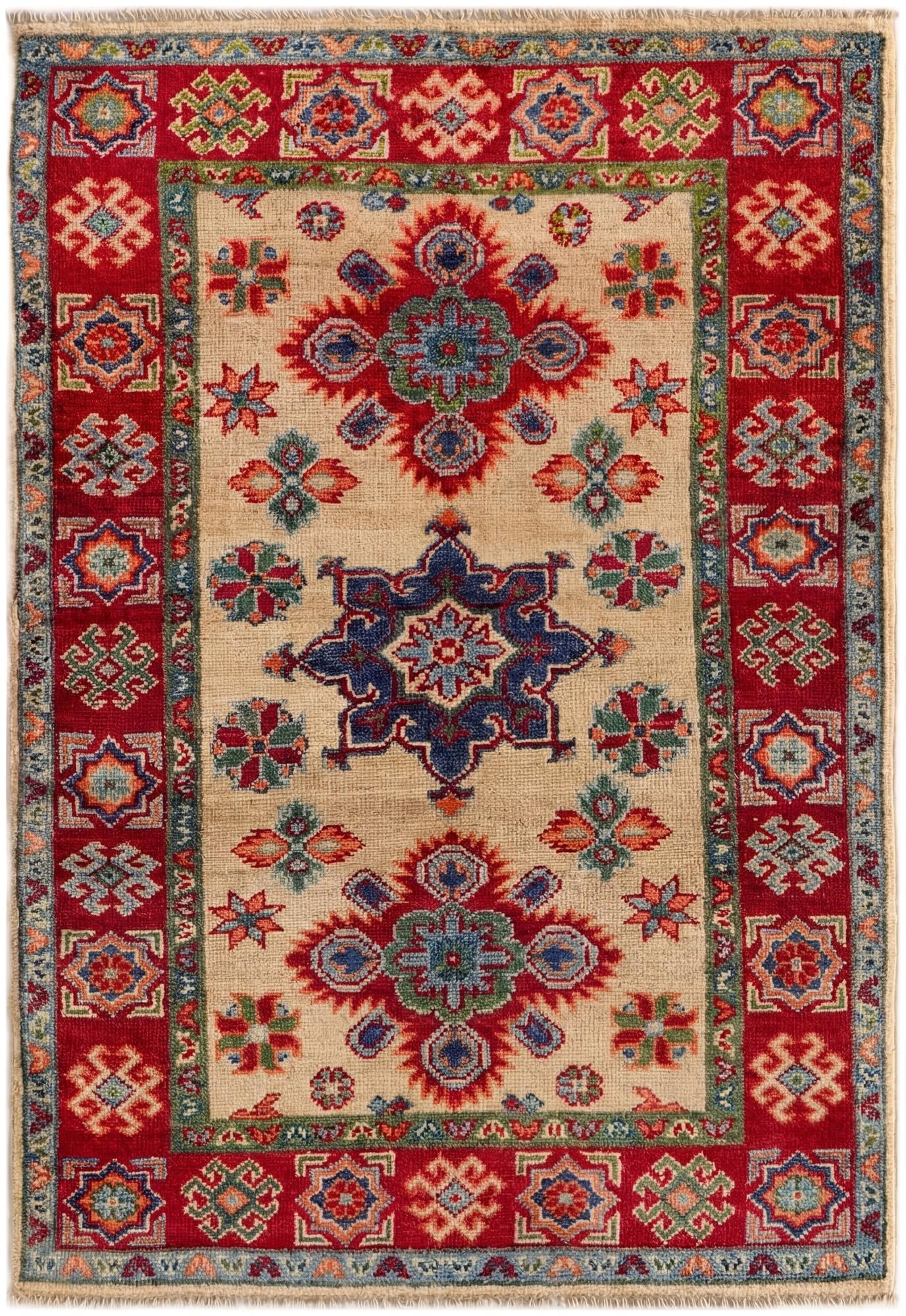 2' 8 x 4' Hand Knotted Kazak Rug