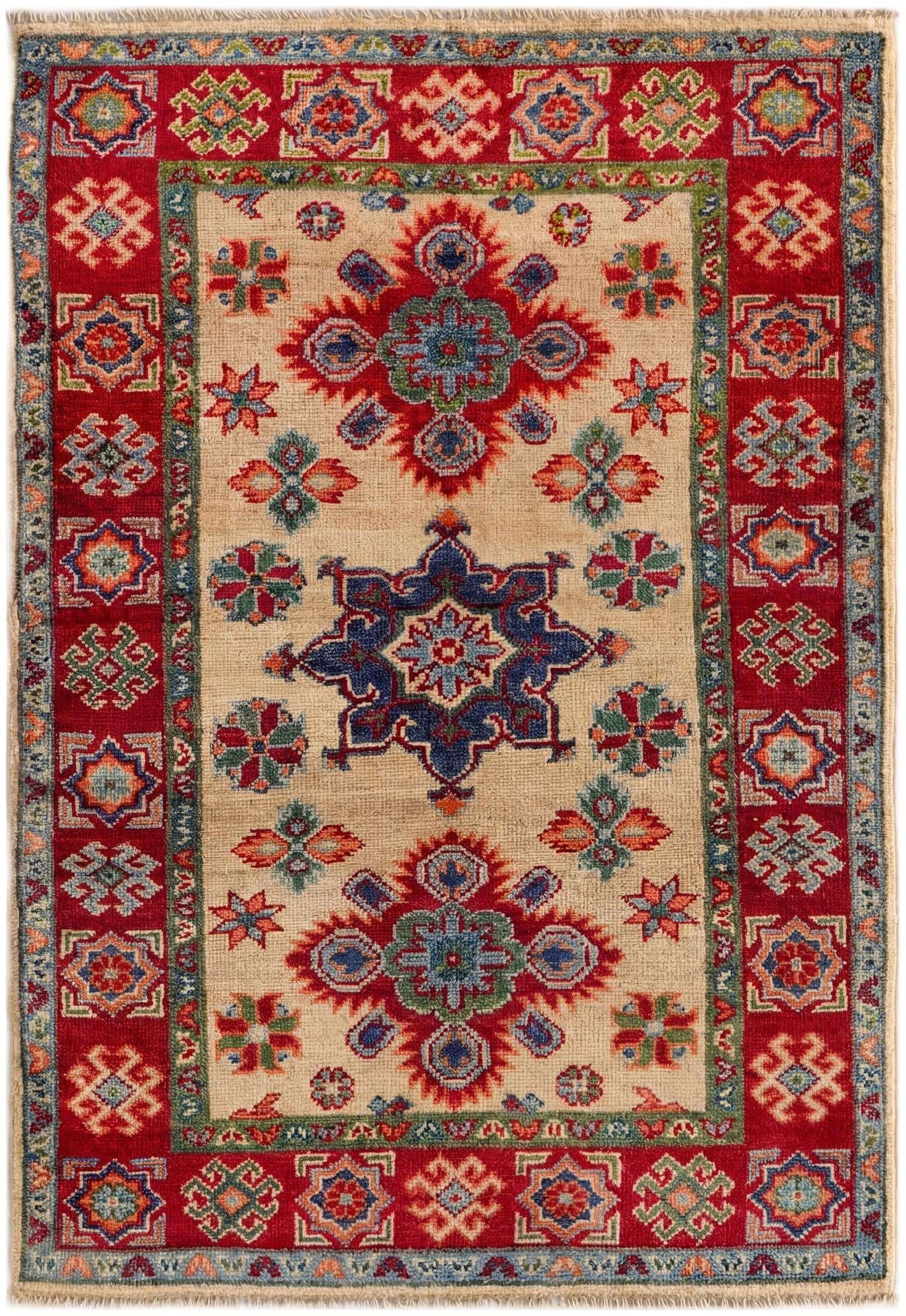 2' 8 x 4' Hand Knotted Kazak Rug