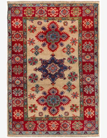 2' 8 x 4' Hand Knotted Kazak Rug