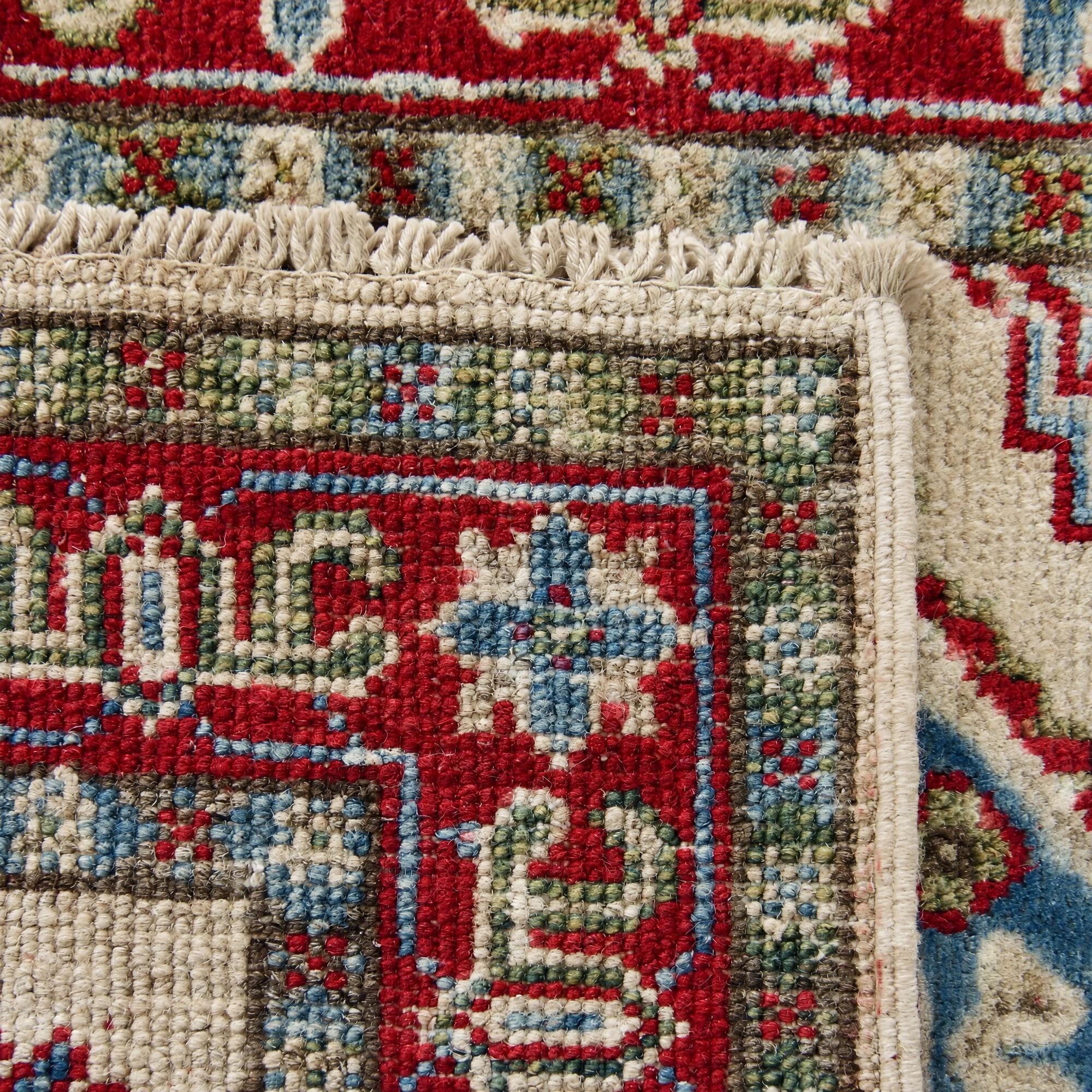 60cm x 90cm anudado a mano Kazak Alfombra