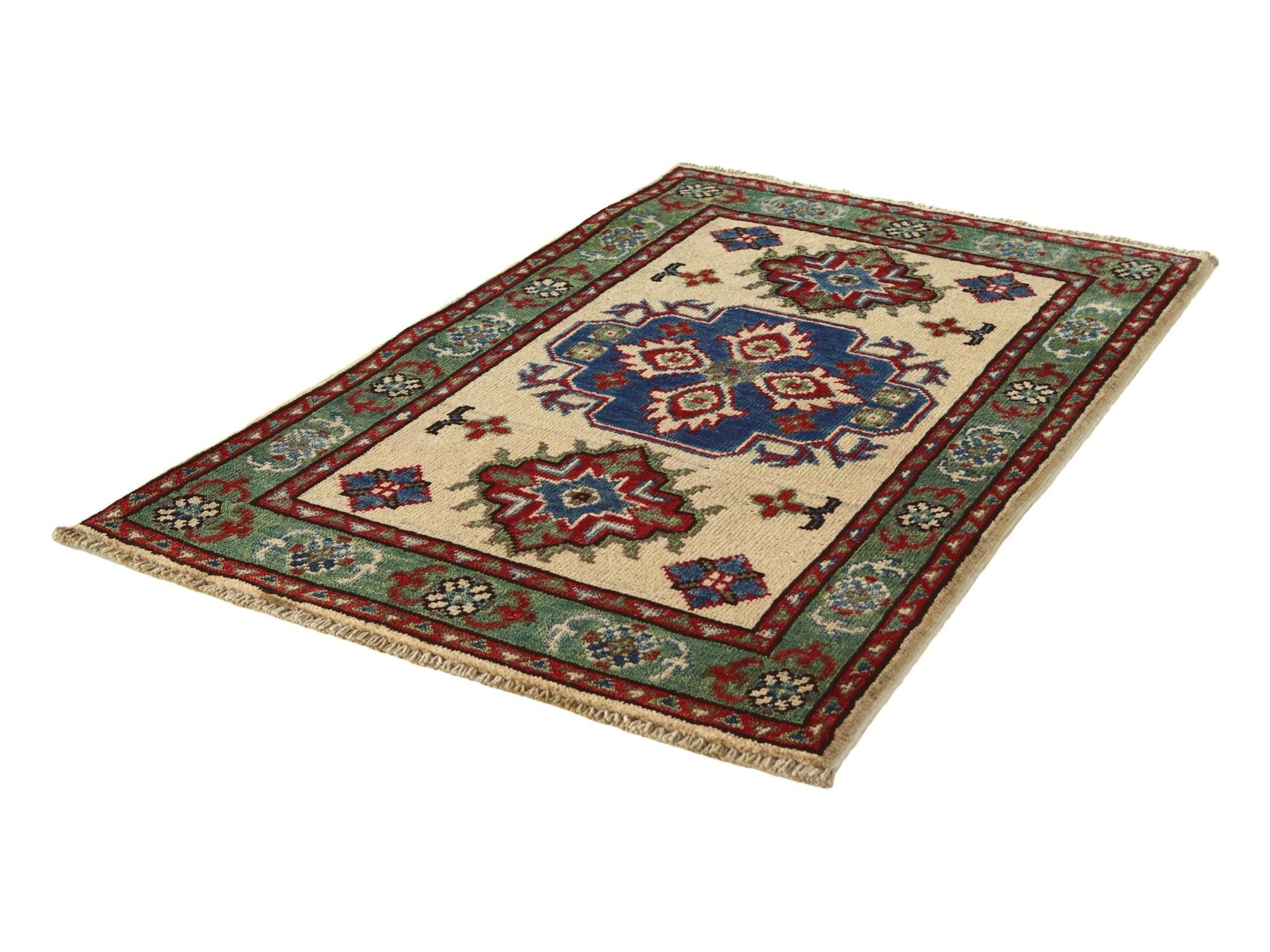 2' x 3' 1 Hand Knotted Kazak Rug