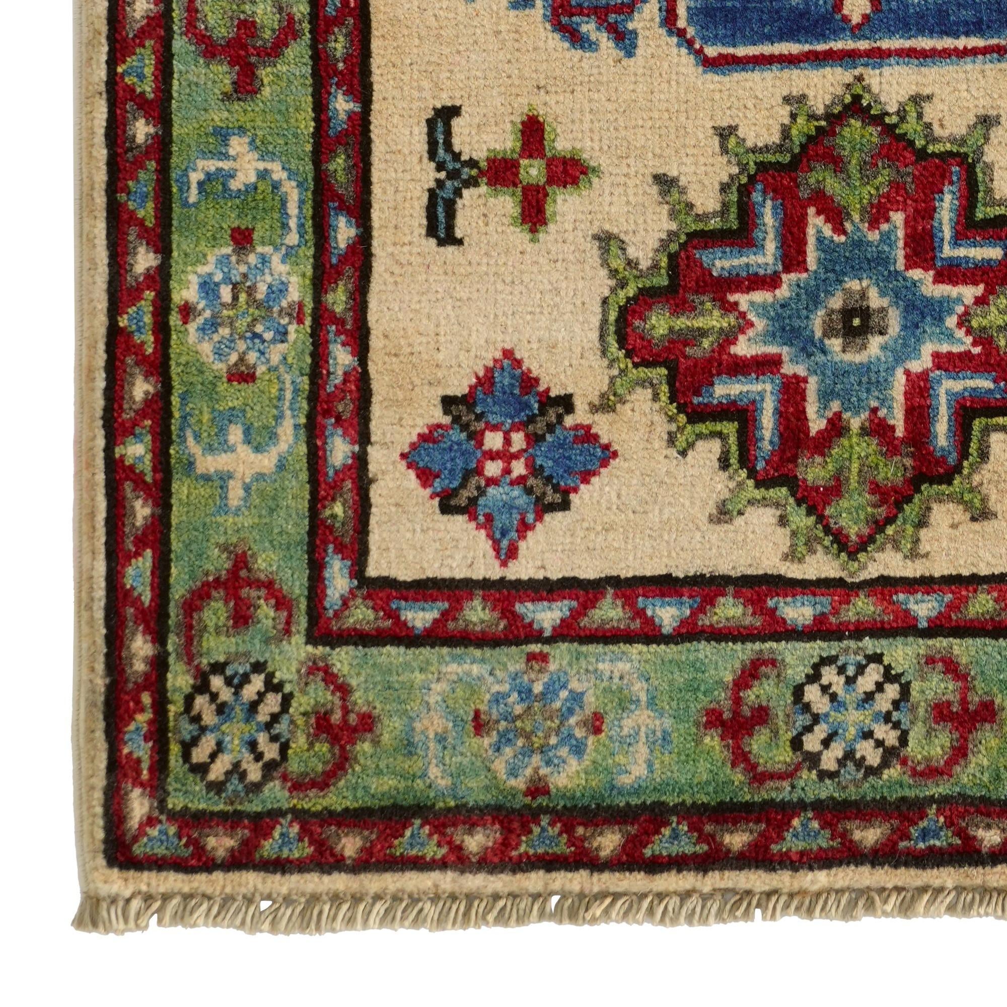 2' x 3' 1 Hand Knotted Kazak Rug