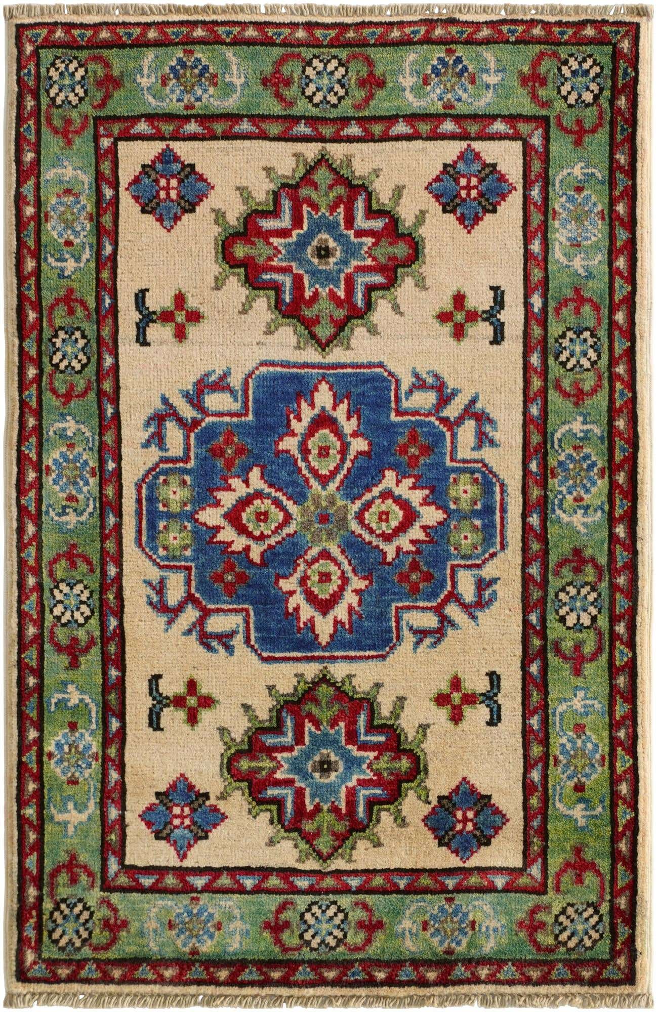 2' x 3' 1 Hand Knotted Kazak Rug