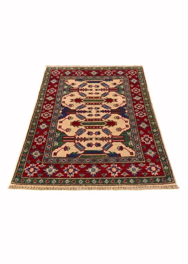 2' x 3' 3 Hand Knotted Kazak Rug