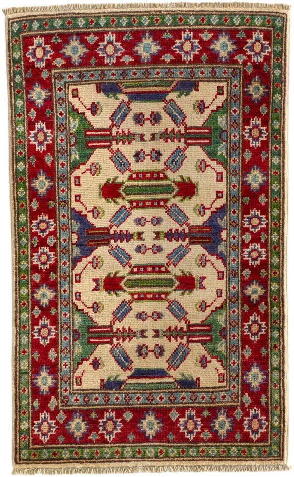 Detail image of 2' x 3' 3 Hand Knotted Kazak Rug