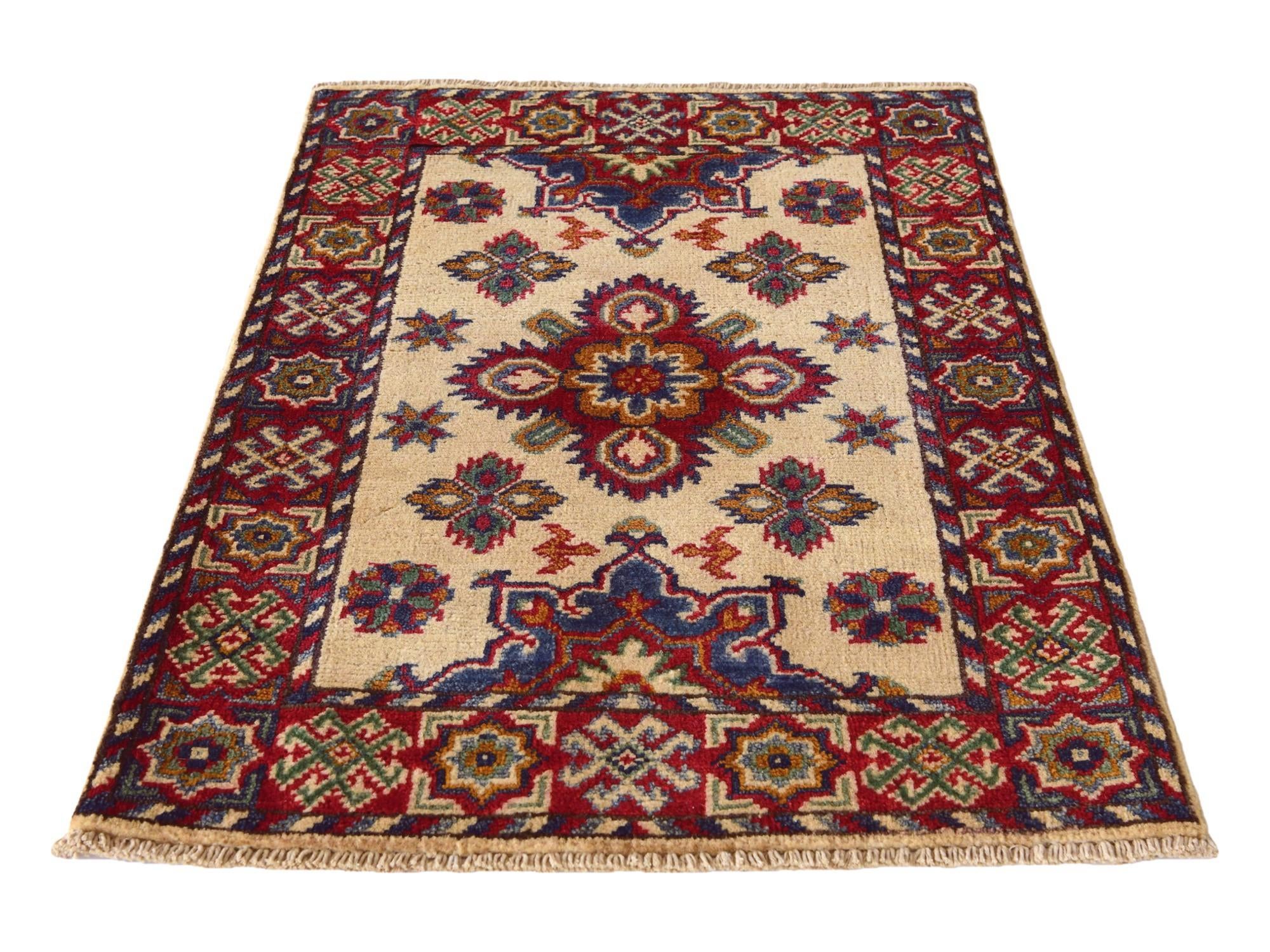 2' x 3' 1 Hand Knotted Kazak Rug