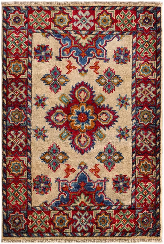 2' x 3' 1 Hand Knotted Kazak Rug