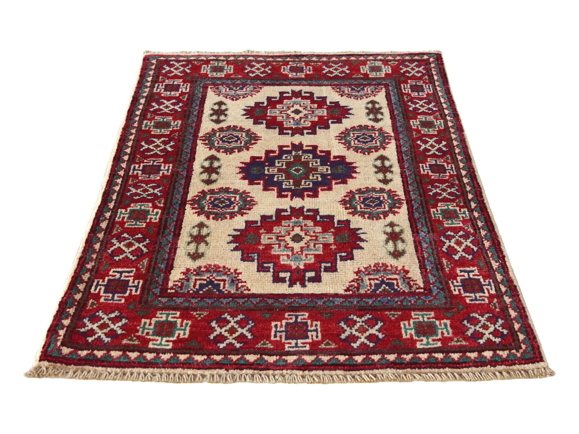 2' x 3' 1 Hand Knotted Kazak Rug