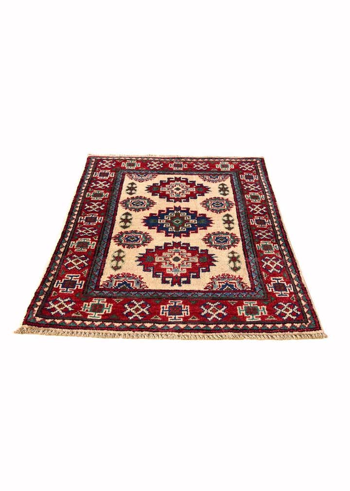 2' x 3' 1 Hand Knotted Kazak Rug