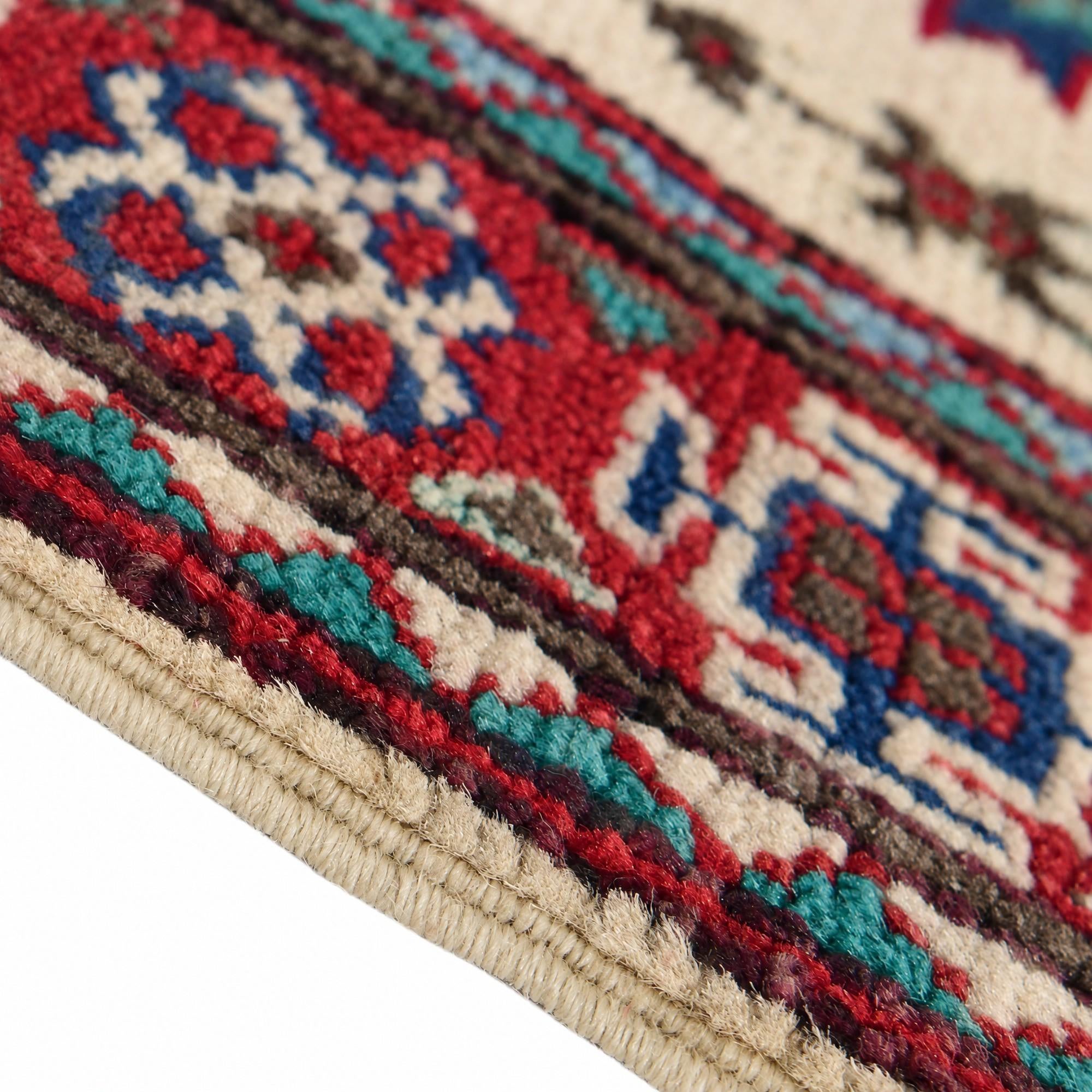 60cm x 95cm anudado a mano Kazak Alfombra