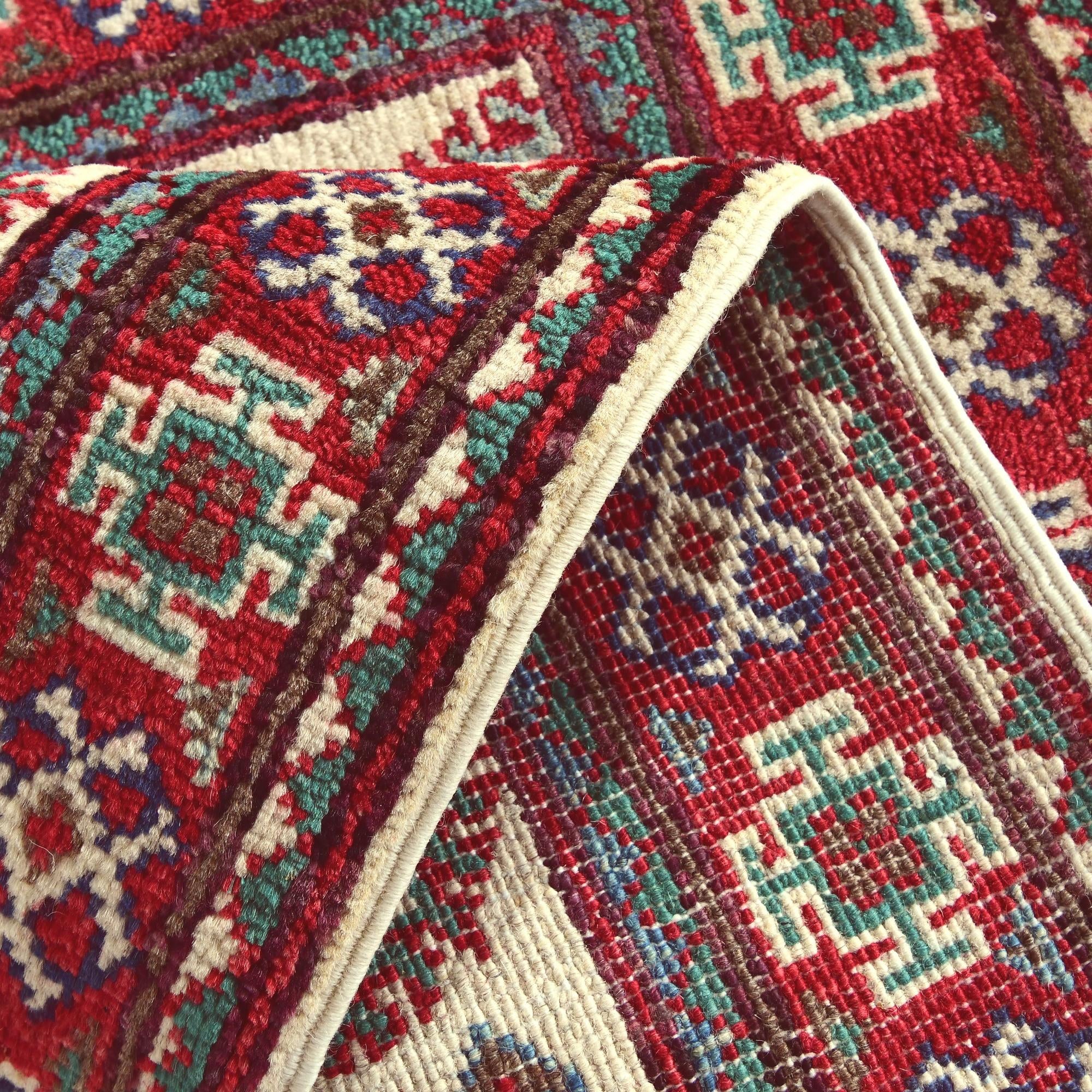2' x 3' 1 Hand Knotted Kazak Rug