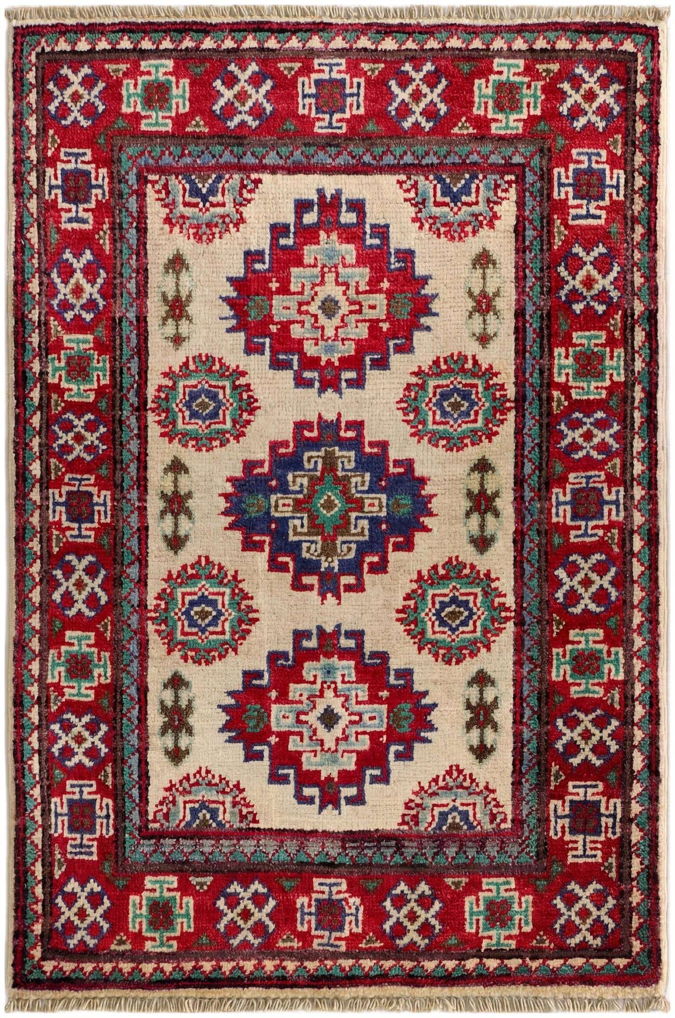 2' x 3' 1 Hand Knotted Kazak Rug
