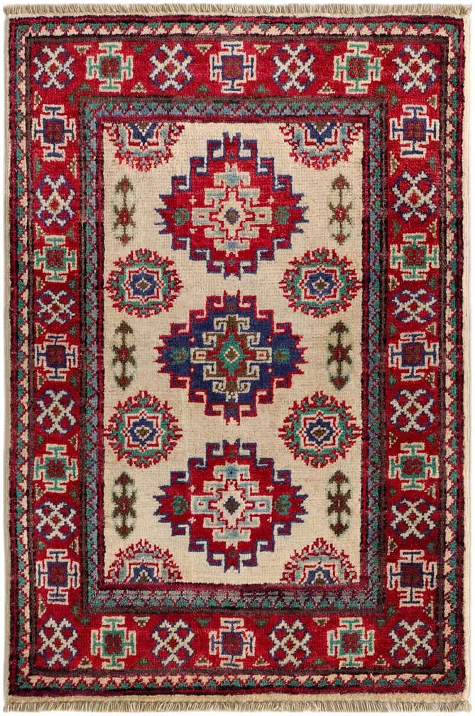 2' x 3' 1 Hand Knotted Kazak Rug