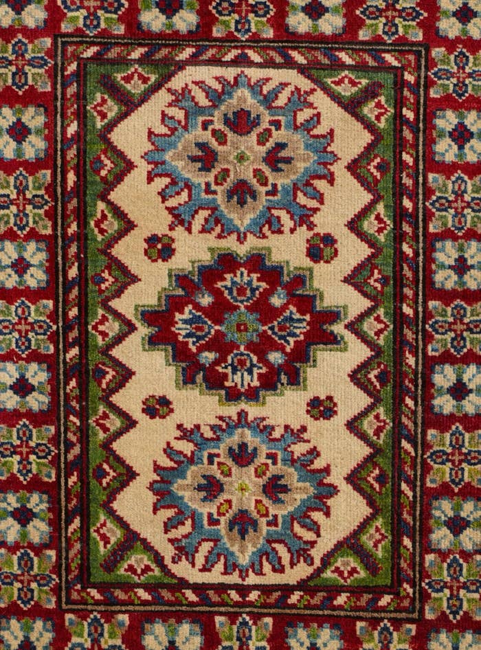 Detail image of 2' 2 x 3' Hand Knotted Kazak Rug