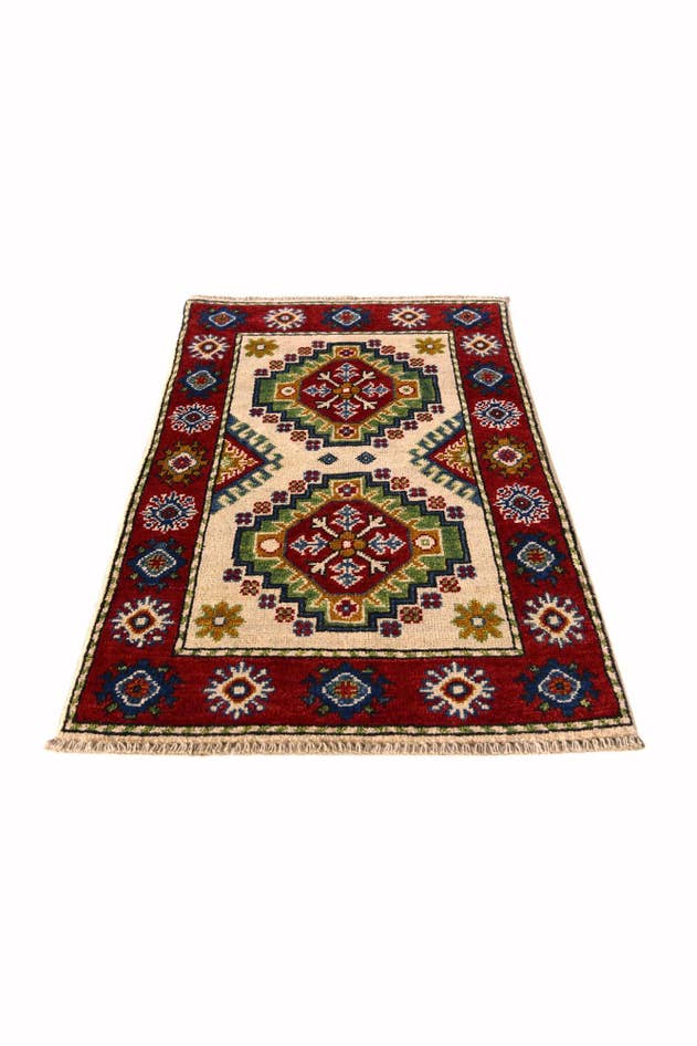 Detail image of 2' x 3' 4 Hand Knotted Kazak Rug