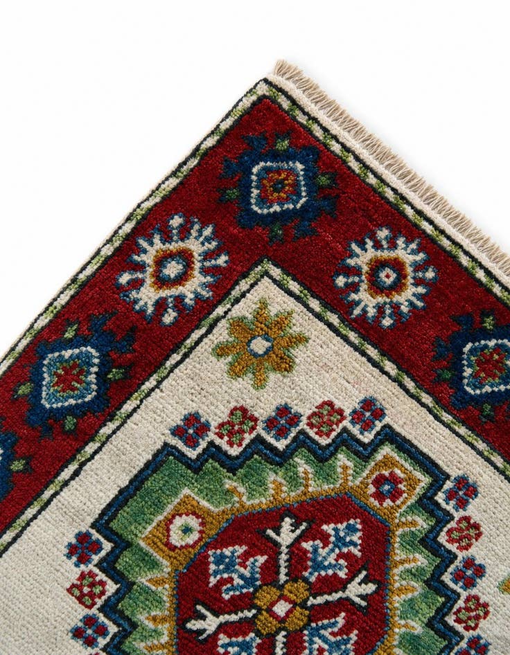 Detail image of 2' x 3' 4 Hand Knotted Kazak Rug