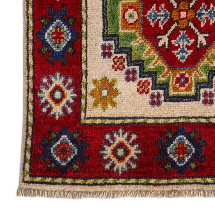 2' x 3' 4 Hand Knotted Kazak Rug