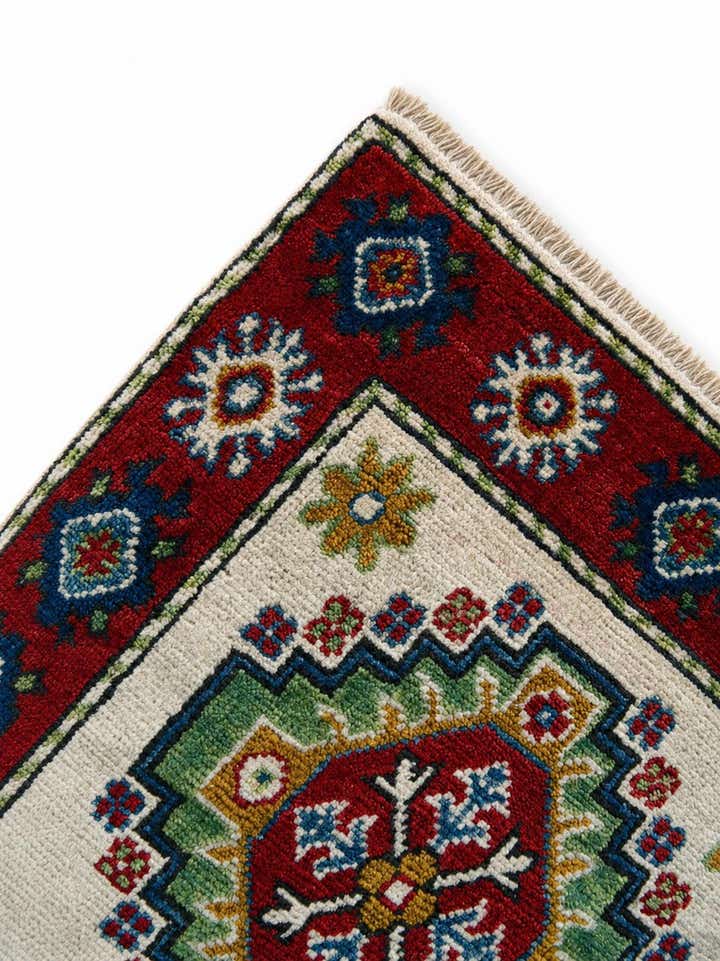 2' x 3' 4 Hand Knotted Kazak Rug