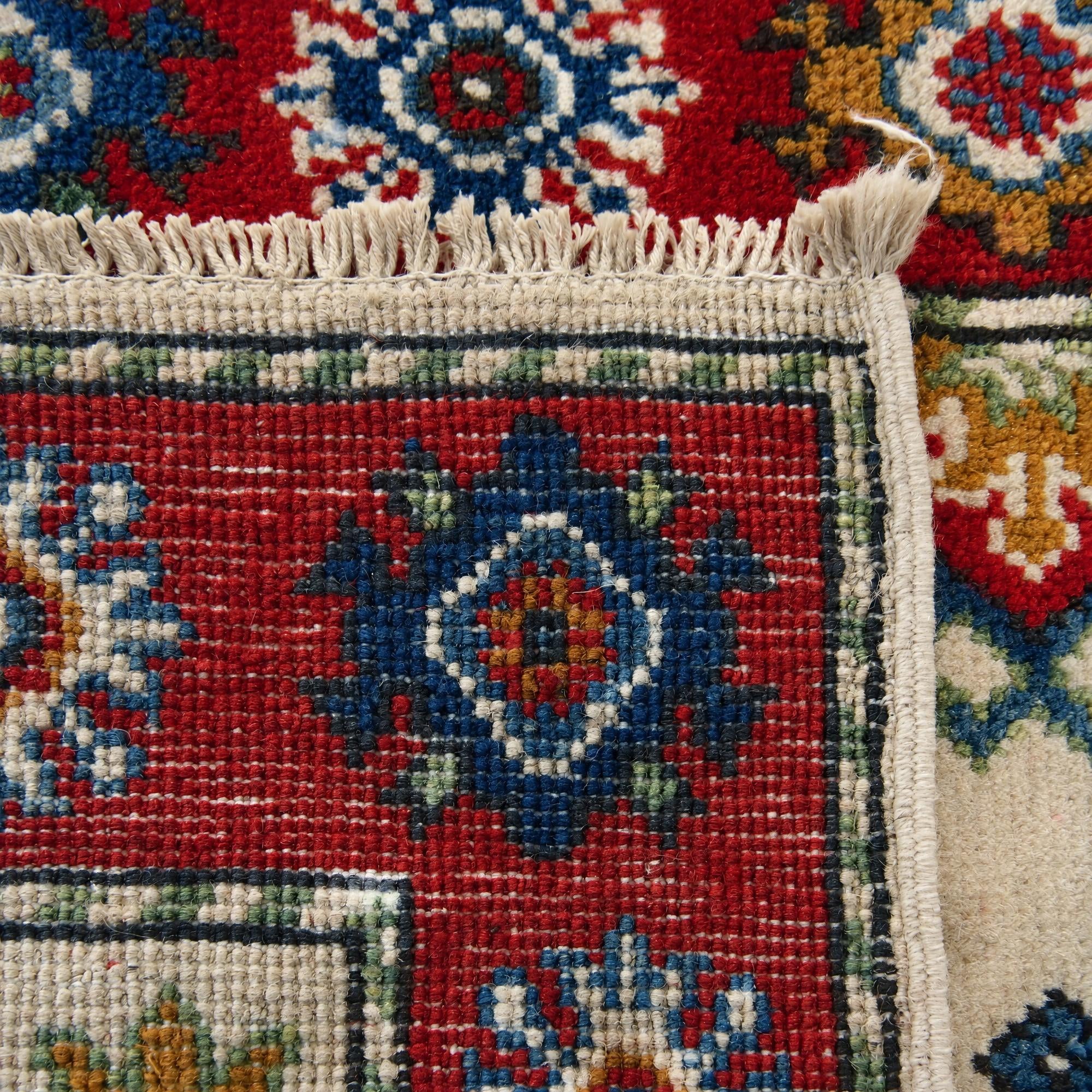60cm x 100cm Hand Knotted Kazak Rug