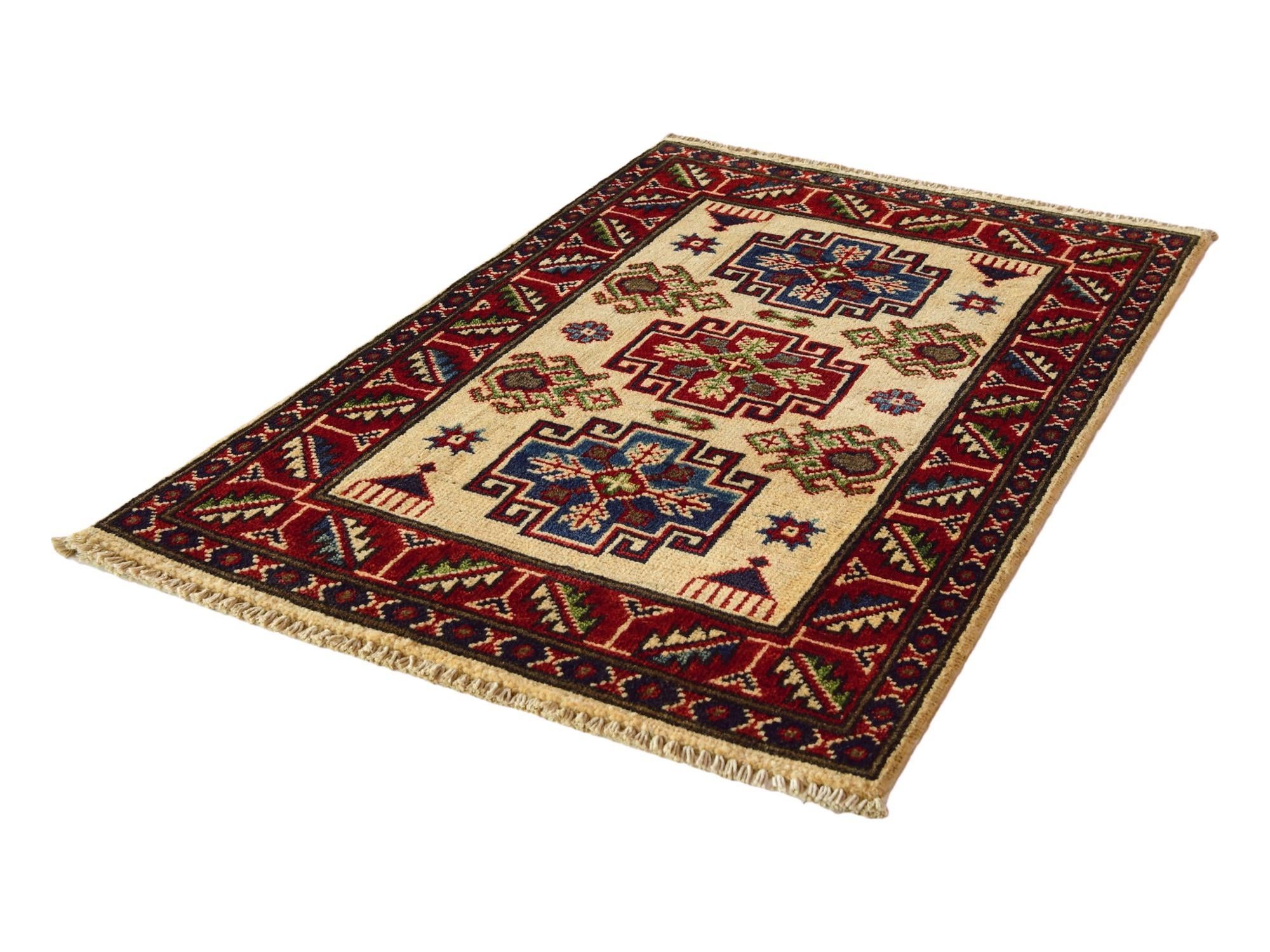 2' x 3' Hand Knotted Kazak Rug