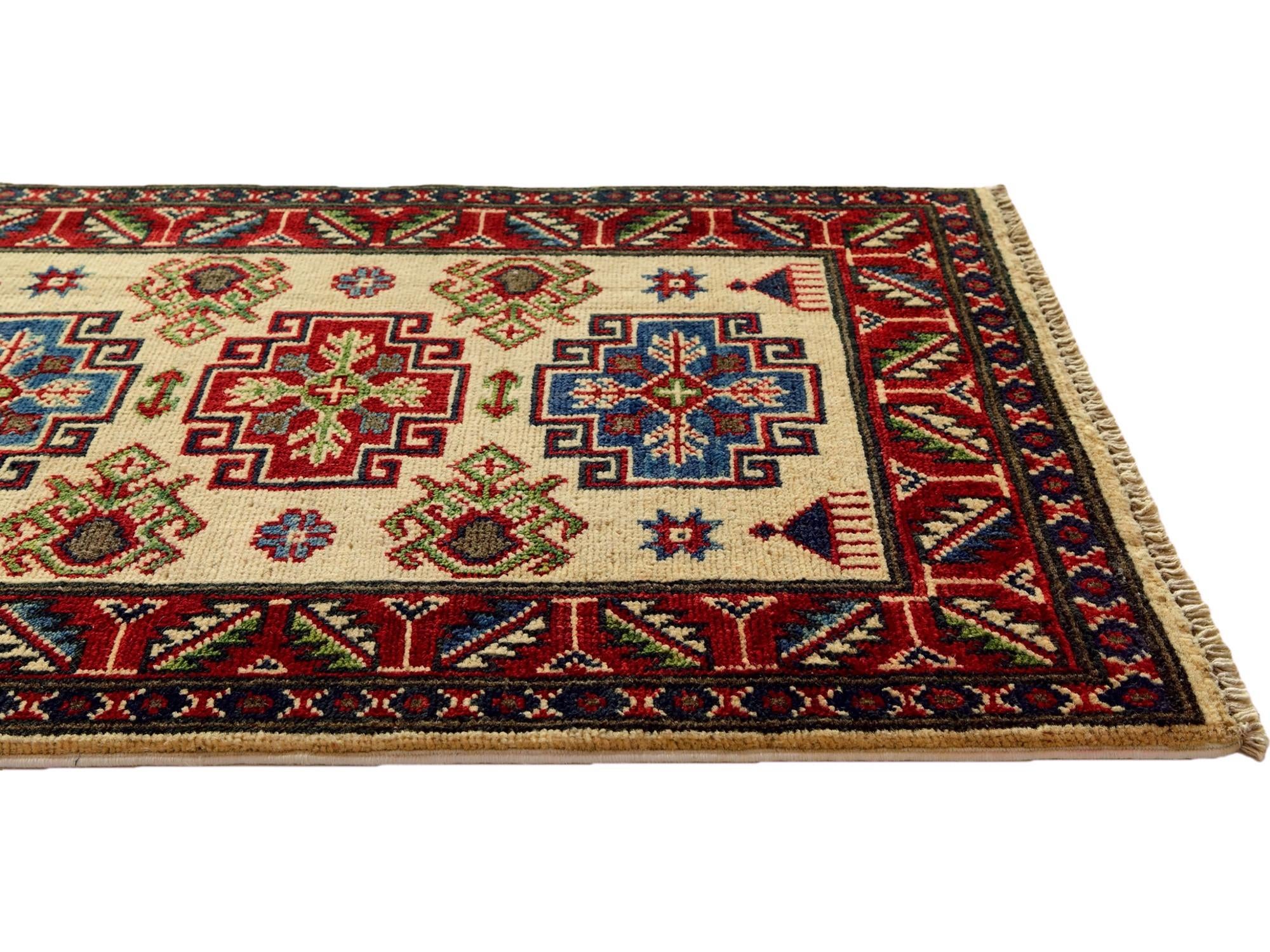 2' x 3' Hand Knotted Kazak Rug