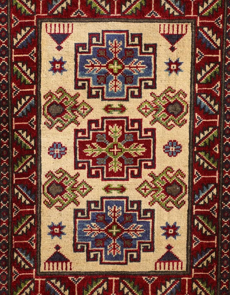 Detail image of 2' x 3' Hand Knotted Kazak Rug