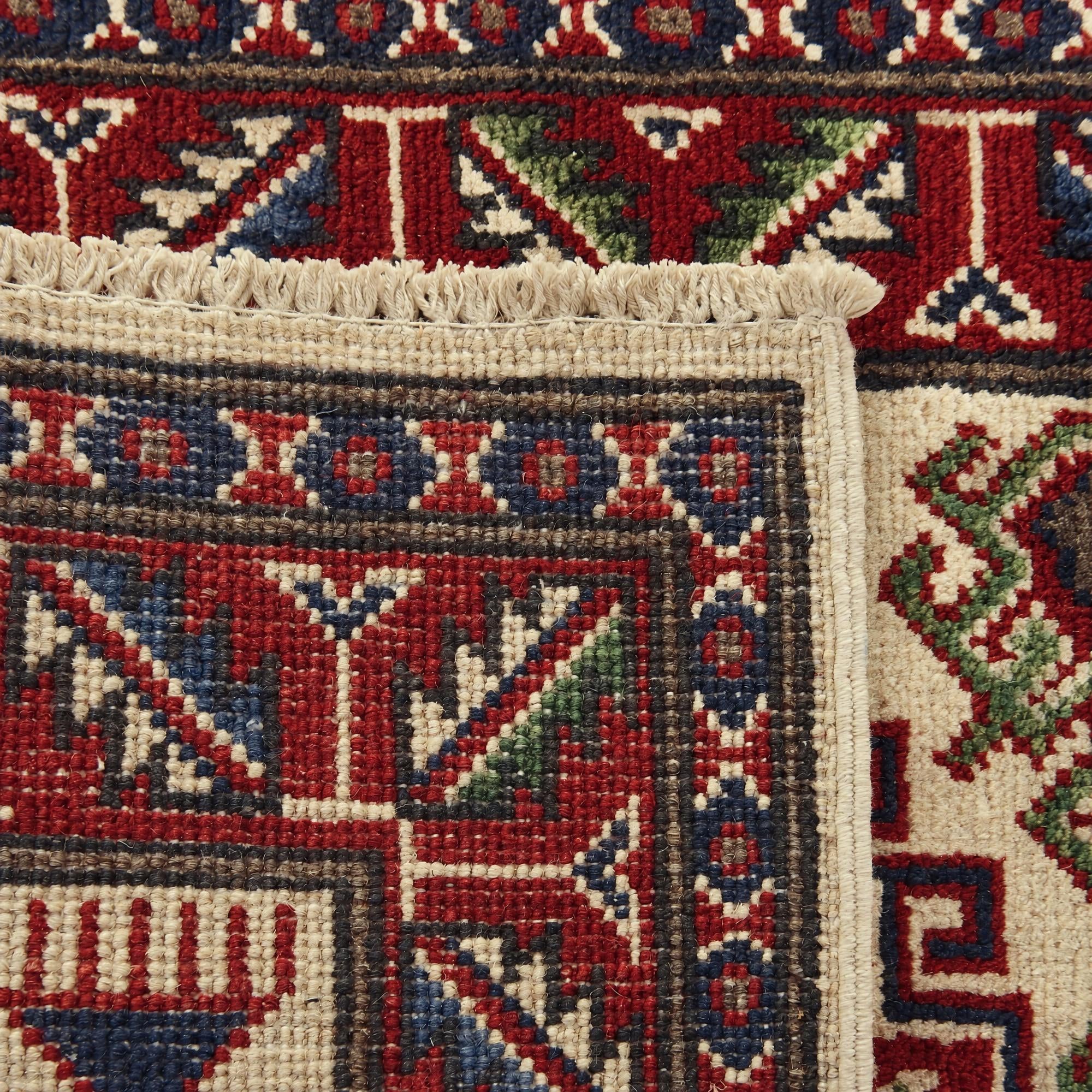 60cm x 90cm Hand Knotted Kazak Rug