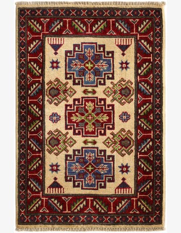2' x 3' Hand Knotted Kazak Rug