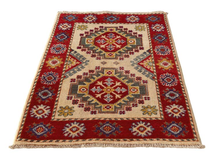 Detail image of 2' x 3' 2 Hand Knotted Kazak Rug