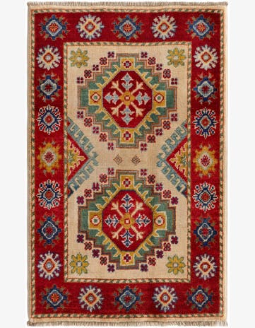 2' x 3' 2 Hand Knotted Kazak Rug