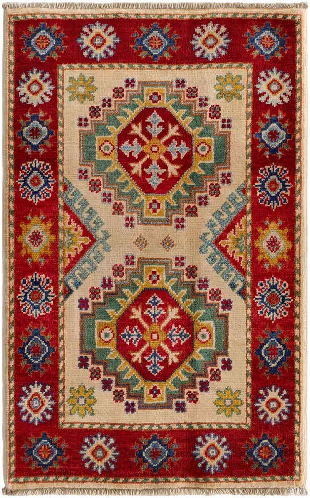 2' x 3' 2 Hand Knotted Kazak Rug