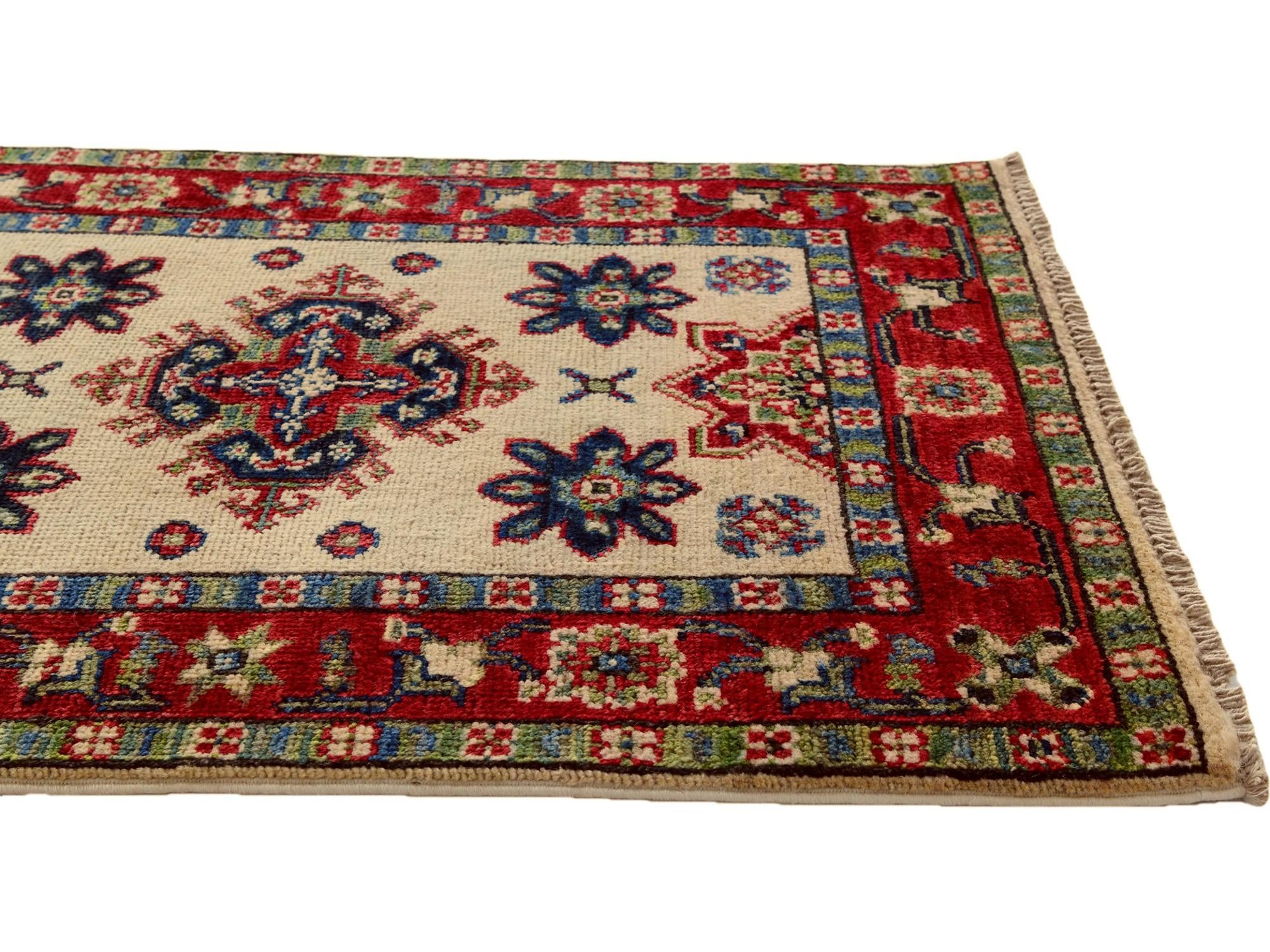 1' 11 x 2' 11 Hand Knotted Kazak Rug
