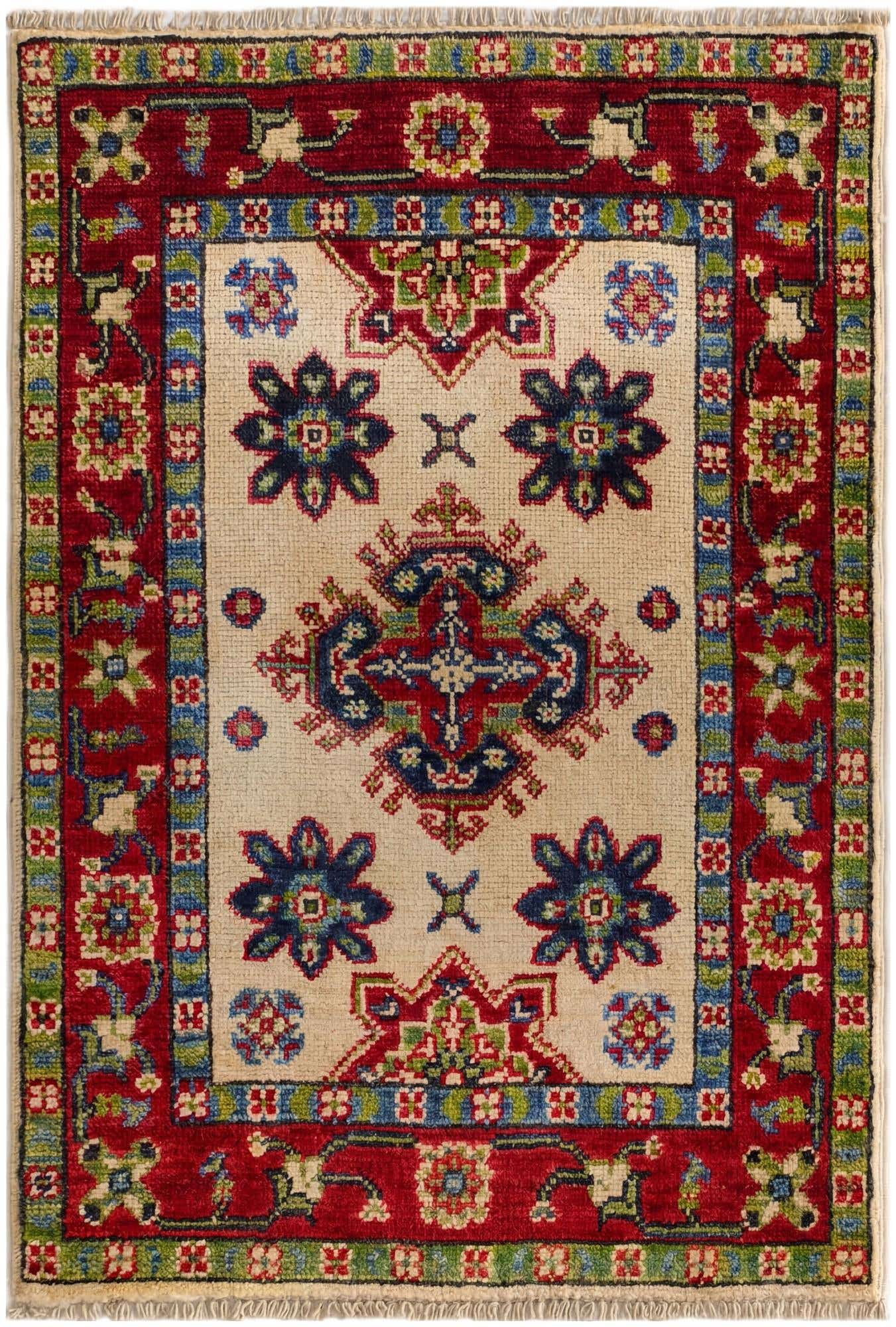 1' 11 x 2' 11 Hand Knotted Kazak Rug