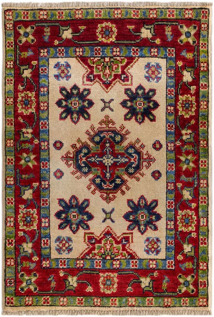 1' 11 x 2' 11 Hand Knotted Kazak Rug